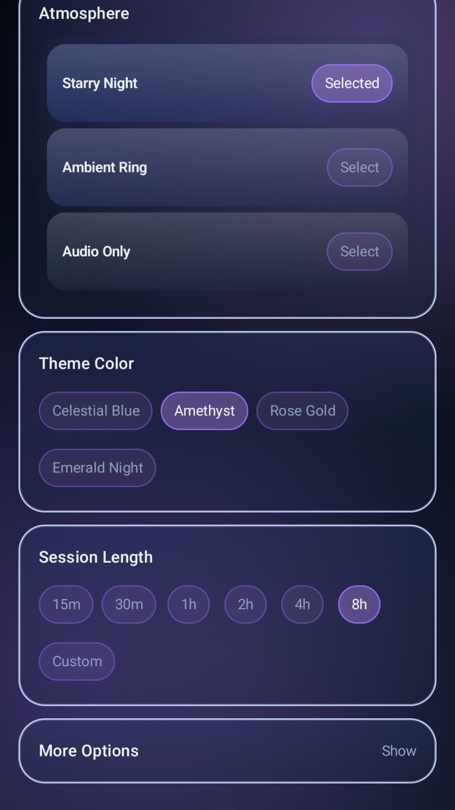 Lunyra sound session with background play